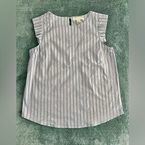 Monteau Blue and White Striped Top